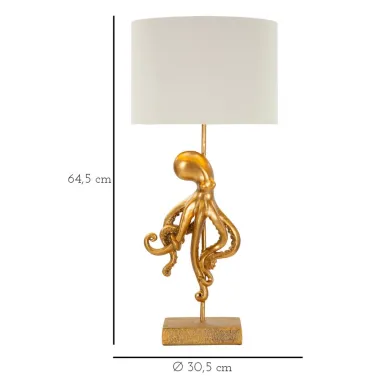 LAMPA STOŁOWA OCTOPUS GOLD 30,5X64,5 cm